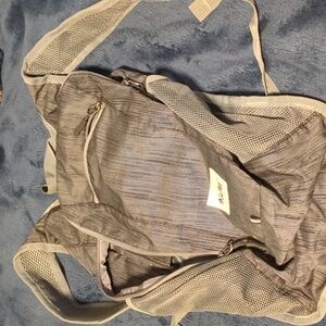 Gray hiking backpack